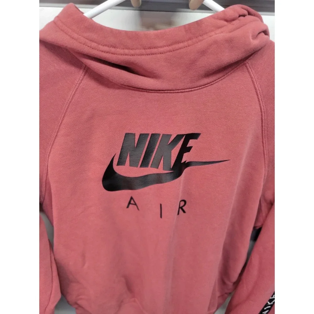 Nike Air‎ Hoodie Womens Small Pullover Sweatshirt Pink Logo Graphic